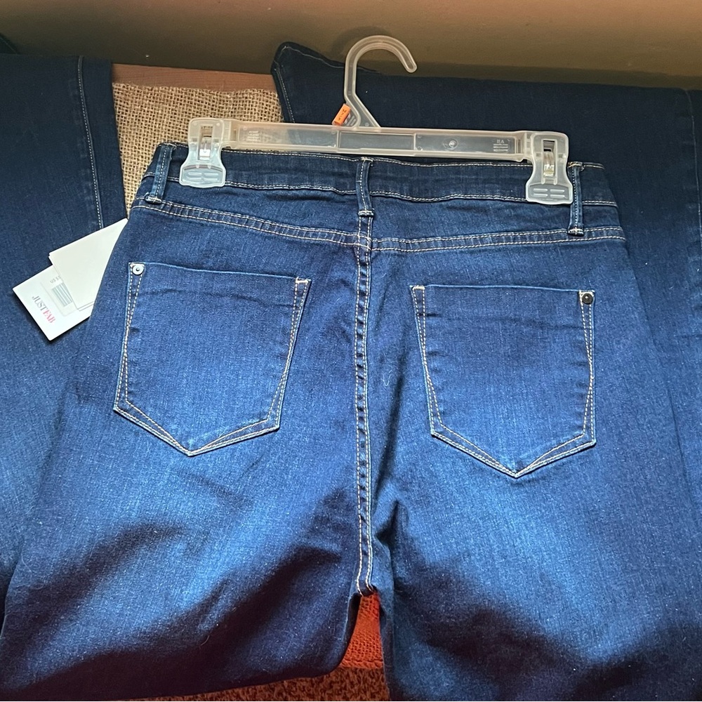 NWT Super long 44” Super Extra Wide Flare Jeans with Sexy fit JustFab Jr. 9